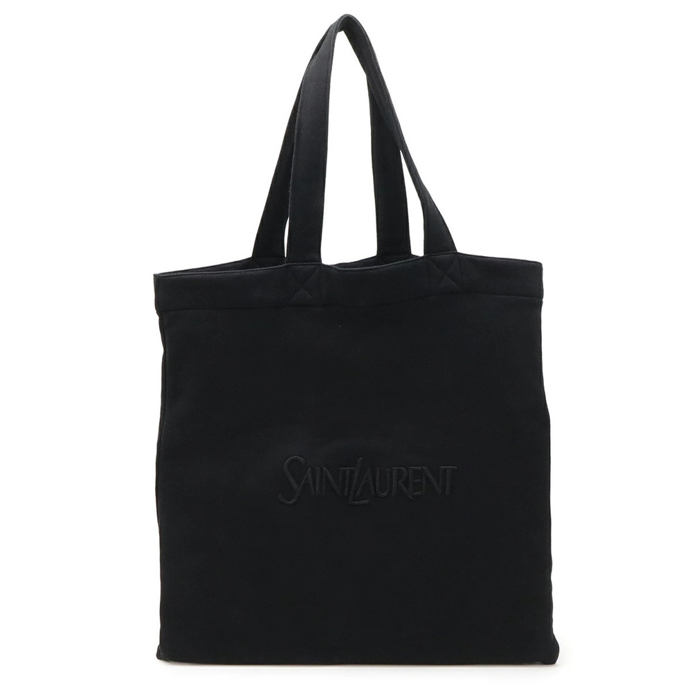 SAINT LAURENT PARIS YSL Yves Fleece Tote Bag Shoulder Black